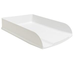 Exacompta - Rif. 11113D - Set di 6 cestini per posta Combo Styli Autentik, per documenti in formato A4+, dimensioni 34 x 25 x 6,5 cm, porta etichetta, può contenere 500 fogli, colore bianco