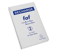 Exacompta - rif. 12512E - 1 ricambio da ufficio per blocco FAF de 170 fogli bianchi microforati staccabili - dimensioni 16 x 10 cm - formato N° 2 - uni bianco
