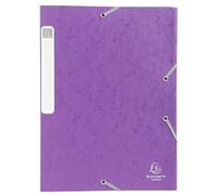 Exacompta - rif. 14015H - 10 scatole portaprogetti con elastici CARTOBOX - consegnate a piatto - dorso da 4 cm - carta lustrée - 600g/m² - 25X33cm - formato per archiviazione A4 - colore viola