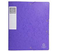 Exacompta - rif. 16015H - 10 scatole portaprogetti con elastici CARTOBOX - consegnate a piatto - dorso da 6cm - carta lustrée - 600g/m² - 25X33cm - formato per archiviazione A4 - colore viola
