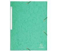Exacompta - rif. 17103H - cartone da 25 cartellette con elastici - con tasche a 3 lembi Maxi capacity - in carta lustrée - dimensioni 24X32cm per documenti in formato A4 - colore verde