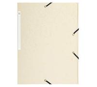 Exacompta - rif. 17104H - cartone da 25 cartellette con elastici - con tasche a 3 lembi Maxi capacity - in carta lustrée - 24X32cm per documenti in formato A4 - colore avorio