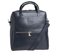 EXACOMPTA - Rif. 17237E - Zaino per computer Exactive - pelle bovina blu navy - scomparto protetto per laptop e tasca chiusa con velcro per tablet - lavoro o tempo libero