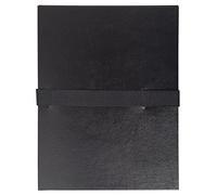 Exacompta - Rif. 2641E - Cartone da 10 camicie con schienale elasticizzato balacron senza patta - chiusura con cinghia autoaderente/scratch - capacità 1000 fogli - dim 24 x 32 cm - per formato A4
