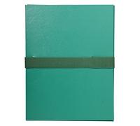 Exacompta - Rif. 2643E - Cartone da 10 camicie con schienale estensibile balacron senza patta - chiusura con cinghia autoaderente/scratch - capacità 1000 fogli - dim 24 x 32 cm - per formato A4