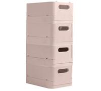Exacompta - Rif. 27031D - Cartone da 4 scatole pieghevoli, armadietti, multiuso SMARTCASE - Fornito smontato, dimensioni non piegate: Prof.18,8 x Larg.13,8 x Alt.9,5 cm - Nude