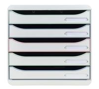 EXACOMPTA - Rif. 310303D BIG BOX Autentik - Cassettiera 4 cassetti per documenti A4 + - Dimensioni esterne: Prof. 34,7 x 27,8 x 26,7 cm, assortiti