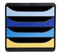 CASSETTIERA A4 4 CASSETTI BIG 3104202D BOX NERO/MULTICOLORE