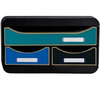Exacompta - Rif. 311505D SMALL-BOX Mini 3 cassetti Neo Deco - 1 cassetto per documenti in formato A4+ - 2 cassetti sottili per piccoli accessori, penne, note, dimensioni 34,7 x 27,8 x 13,5 cm