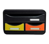 Exacompta - Rif. 311798D SMALL-BOX MINI 3 cassetti - 1 cassetto per documenti in formato A4+ - 2 cassetti sottili per piccoli utensili - dimensioni 347 x 278 x 130 mm - Arlecchino