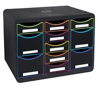 Exacompta - Rif. 313914D - STORE-BOX multi - 1 unità con 7 cassetti sottili e 4 cassetti alti - Dimensioni esterne: Profondità 27 x larghezza 35,5 x altezza 27,1 cm - Formato orizzontale -