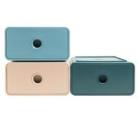 Exacompta - Rif. 315406D - Cartone da 3 moduli di classificazione Tiny Box 1 cassetto Skandi sovrapposbile, dimensioni esterne: profondità 19 x larghezza 26,5 x altezza 10 cm, assortiti