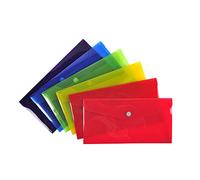 Exacompta – Cartone 30 tasche Rif.34420E – PP liscio con bottone 23x12 cm – 6 colori