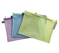 Exacompta - Rif. 38150E - Cartone da 12 tasche con cerniera EVA Pop'N Co, dimensioni 35 x 25 cm, formato A4, colori assortiti