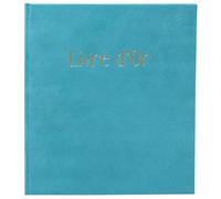 Exacompta - Rif. 389E -1 - Libro degli ospiti Skandi, formato compatto 21 x 19 cm, effetto velluto, marcatura oro con scritta libro degli ospiti, a fetta oro, 140 pagine bianche tinta unita, colore