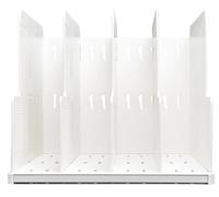 EXACOMPTA - Rif. 390013D - Ordinatore verticale MODULOTOP con 5 divisori Autentik, per ordinamento di posta o documenti A4+, dimensioni: profondità 30 x larghezza 28,8 x altezza 25,5 cm, bianco