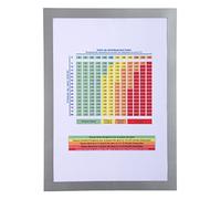 Exacompta - Rif. 39200E - Set di 5 buste magnetiche per display magnetiche, con supporto in metallo, per armadio, porta, cartellone, dimensioni 23 x 32 cm, formato A4, cornice argentata