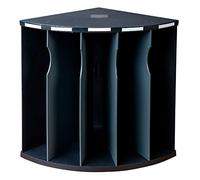 Exacompta - rif. 393714D - confezione da 3 classificatori ergomici a 5 scomparti a torta - The Corner ECOBLACK - dimensioni 360 x 295 x 60 mm - colore nero/grigio scuro