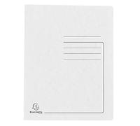 Exacompta - Rif. 39982E - Cartoncino da 25 cartelline a lamella stampate Iderama in carta lucida da 355 g/m², con certificazione FSC®, dimensioni 24 x 32 cm, per documenti formato A4, colore bianco