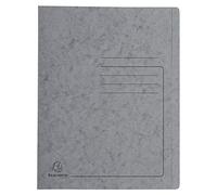 Exacompta - Rif. 39989E - Cartoncino da 25 cartelline a lamella stampate Iderama in carta lucida 355 g/m², con certificazione FSC®, dimensioni 24 x 32 cm, per documenti formato A4, colore grigio