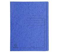 Exacompta - Rif. 39992E - Cartoncino da 25 cartelline a lamella stampate Iderama in carta lucida 355 g/m², con certificazione FSC®, dimensioni 24 x 32 cm, per documenti formato A4, colore blu