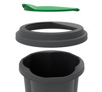 Exacompta - Rif. 44214D - 1 bidone della spazzatura speciale TRI-BIN - Grande capacità 50 litri - Dimensioni 43 x 43 x 54 cm - Coperchio rimovibile, non ribaltabile - Colore: nero