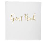 EXACOMPTA - Rif. 47235Z - 1 libro d'oro classico bianco inglese - formato quadrato 21x19 cm - in cartone rivestito in carta rivestita con film - fetta oro - 140 pagine bianche unite - Colore: bianco