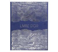 EXACOMPTA - RIF. 47302E - 1 Libro degli Ospiti Japan - Grande Formato Verticale, 27 x 22 cm, Copertina in Carta Effetto Tessuto, con Scritta in Lingua Inglese Libro d'oro, 100 Pagine Bianche Tinta