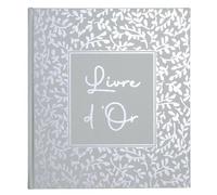 EXACOMPTA - RIF. 47363E - 1 Libro degli Ospiti AUTENTIK, Formato Compatto, 21 x 19 cm, con Scritta in Argento, 140 Pagine Bianche in Tinta Unita, Colore: Verde Salvia