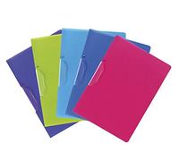 Exacompta - Rif. 47700E - Cartellina semi-rigida in polipropilene traslucido, adatta per documenti in formato A4, 0,5 mm in polipropilene, colori assortiti (confezione da 5)