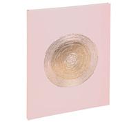 EXACOMPTA - RIF. 47983E -1 Libro d'oro Classico Ellipse - Formato Verticale 27x22 cm - in Carta Simil-Pelle con marcatura Oro Rosato - Fetta Oro - 100 Pagine Bianche Unite - Colore: Rosa Chiaro