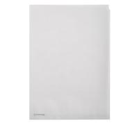 Exacompta - Rif. 50850E - Cartone da 500 buste ad angolo in carta trasparente - Apertura a L sulla parte superiore e destra - Dimensioni 22 x 31 cm - Formato A4 - Trasparente bianco