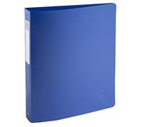 Exacompta - Rif. 51142E - Scatola da 12 raccoglitori semirigidi Bee Blue - 4 anelli tondi diametro 30 mm - dorso 40 mm - dimensioni esterne 32 x 26,8 cm - formato maxi file A4 - blu navy