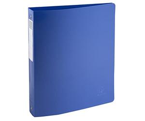 Exacompta - Rif. 51142E - Scatola da 12 raccoglitori semirigidi Bee Blue - 4 anelli tondi diametro 30 mm - dorso 40 mm - dimensioni esterne 32 x 26,8 cm - formato maxi file A4 - blu navy