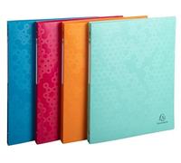 Exacompta - Rif. 51210E - Cartone da 20 raccoglitori morbidi Maïa, 4 anelli rotondi 15 mm, dorso 20 mm, dimensioni esterne: 32 x 25 cm, formato A4, assortiti