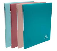 Exacompta - Rif. 51270E - Cartone da 20 raccoglitori morbidi Skandi, in PP riciclato, 4 anelli, dorso 2 cm, dimensioni esterne: 32 x 25 cm, formato A4-4 colori assortiti