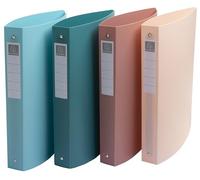 Exacompta Raccoglitori semi-rigidi Skandi - 4 anelli, dorso 40 mm, A4 Maxi, 4 colori assortiti