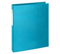 Exacompta - Rif. 51652E - Cartone da 10 raccoglitori rigidi Teksto- 4 anelli rotondi diametro 30 mm - retro 40 mm - dimensioni esterne 32 x 26 cm - formato A4 - colore turchese