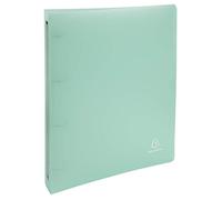 Exacompta - Rif. 51973E - Confezione da 5 raccoglitori cromalina, 4 anelli rotondi diametro 30 mm, dorso 40 mm, dimensioni 32 x 26,8 cm, formato A4 Maxi colore verde pastello