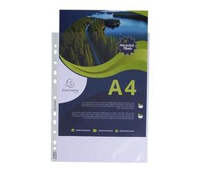 Exacompta - Rif. 5320E - Cartone da 1000 buste forate Forever, in PP riciclato, perforazione a 11 fori, dimensioni: 23 x 30,5 cm, formato A4, colori cristallo