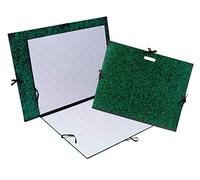 Exacompta - Rif. 532800E - 5 cartoni da disegno Annonay con nastri in tessuto, dorso e angoli telati, dimensioni 52 x 72 cm, formato da classificare uva (500 x 650 mm), colore verde