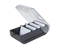 Exacompta - Rif. 5331423D - 1 Learning box BUNNYBOX A8 - dimensioni 19,5 x 10 x 6,2 cm - Colore ufficio nero/cristallo - capacità fino a 600 carte in formato A8