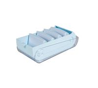Exacompta - Rif. 5346223D - Cartone da 8 learning box BUNNYBOX A7 Aquarel, dimensioni 25 x 13,2 x 8,5 cm, colore blu pastello/cristallo - capacità fino a 900 carte in formato A7