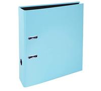 Exacompta - Rif. 53564E - Cartone da 10 raccoglitori a leva A4 Prem'Touch AQUAREL con dorso da 80 mm, meccanico 80 mm, dimensioni esterne: 32 x 28,5 x 8 cm, formato A4, colore blu pastello
