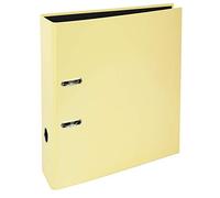 Exacompta - Rif. 53569E - Cartone da 10 raccoglitori a leva A4 Prem'Touch AQUAREL con dorso da 80 mm, meccanico 80 mm, dimensioni esterne: 32 x 28,5 x 8 cm, formato A4, colore giallo limone