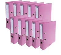 Exacompta - rif. 53755E - cartone da 10 raccoglitori a leva A4 Prem'Touch - dorso da 70 mm - meccanismo 75 mm - dimensioni esterne: 32X29X7cm - formato per archiviazione A4 - colore: rosa