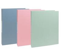Exacompta - Rif. 54239E - Cartone da 10 raccoglitori rigidi riciclati Autentik, 2 anelli rotondi diametro 30 mm, dorso 40 mm, dimensioni esterne: 32 x 26 cm, formato A4, assortiti