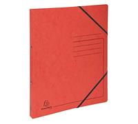Exacompta - Rif. 542555E - Raccoglitore ad anelli - Dimensioni 320x250mm, adatto per documenti A4, 2 anelli O-ring da 15mm, dorso da 20mm, colore rosso (confezione da 10)