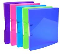 Exacompta - Rif. 54780E - Cartone da 15 raccoglitori Iderama, 2 anelli rotondi diametro 30 mm, dorso 40 mm, dimensioni esterne: 32 x 26,8 cm, formato A4 Maxi assortiti