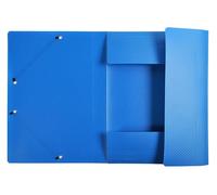 Exacompta - Rif. 55082E - Cartone da 50 cartelline con elastici Opak - 3 lembi - in polipropilene opaco - colore blu - dimensioni 24 x 32 cm per documenti in formato A4